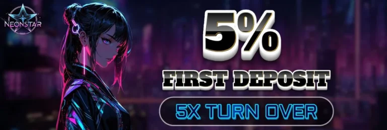 NeonStar Casino Welcome Bonus! First Time Deposit 5% Bonus
